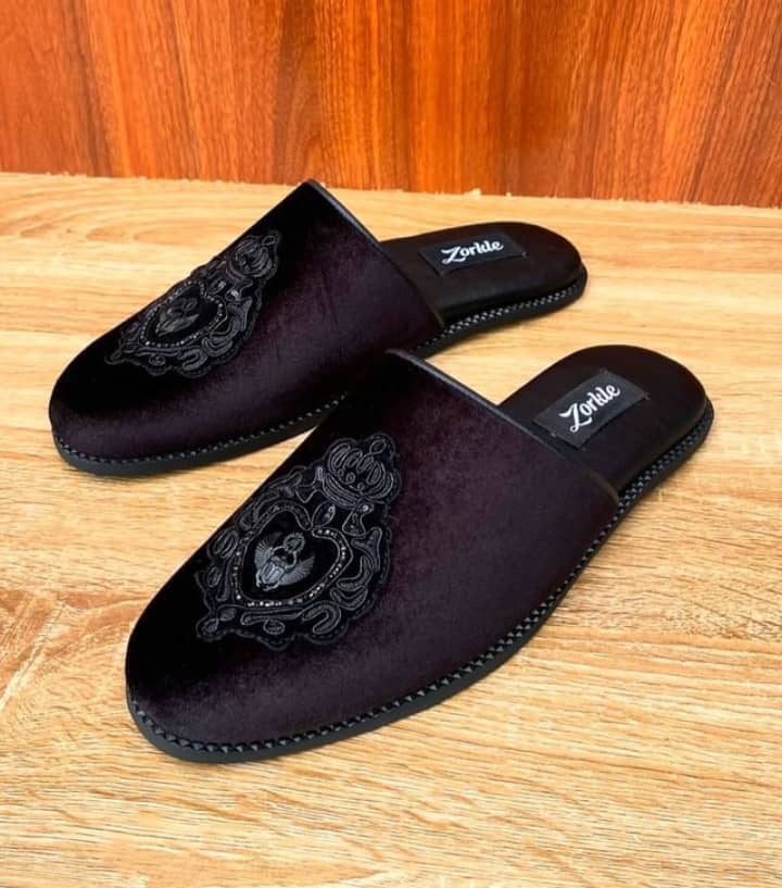 Gore Velvet Mules Black
