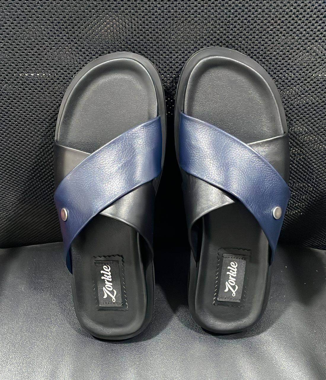 Luca Slippers Black & Blue