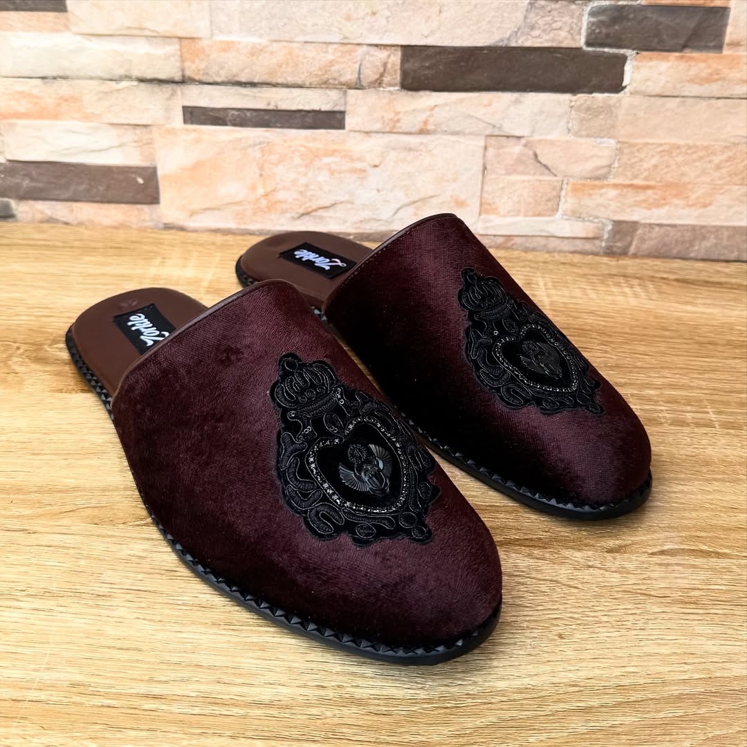 Gore Velvet Mules Coffee Brown