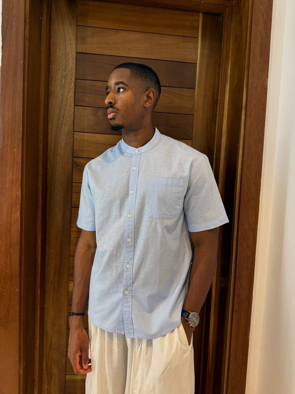 Mao Shirt Blue