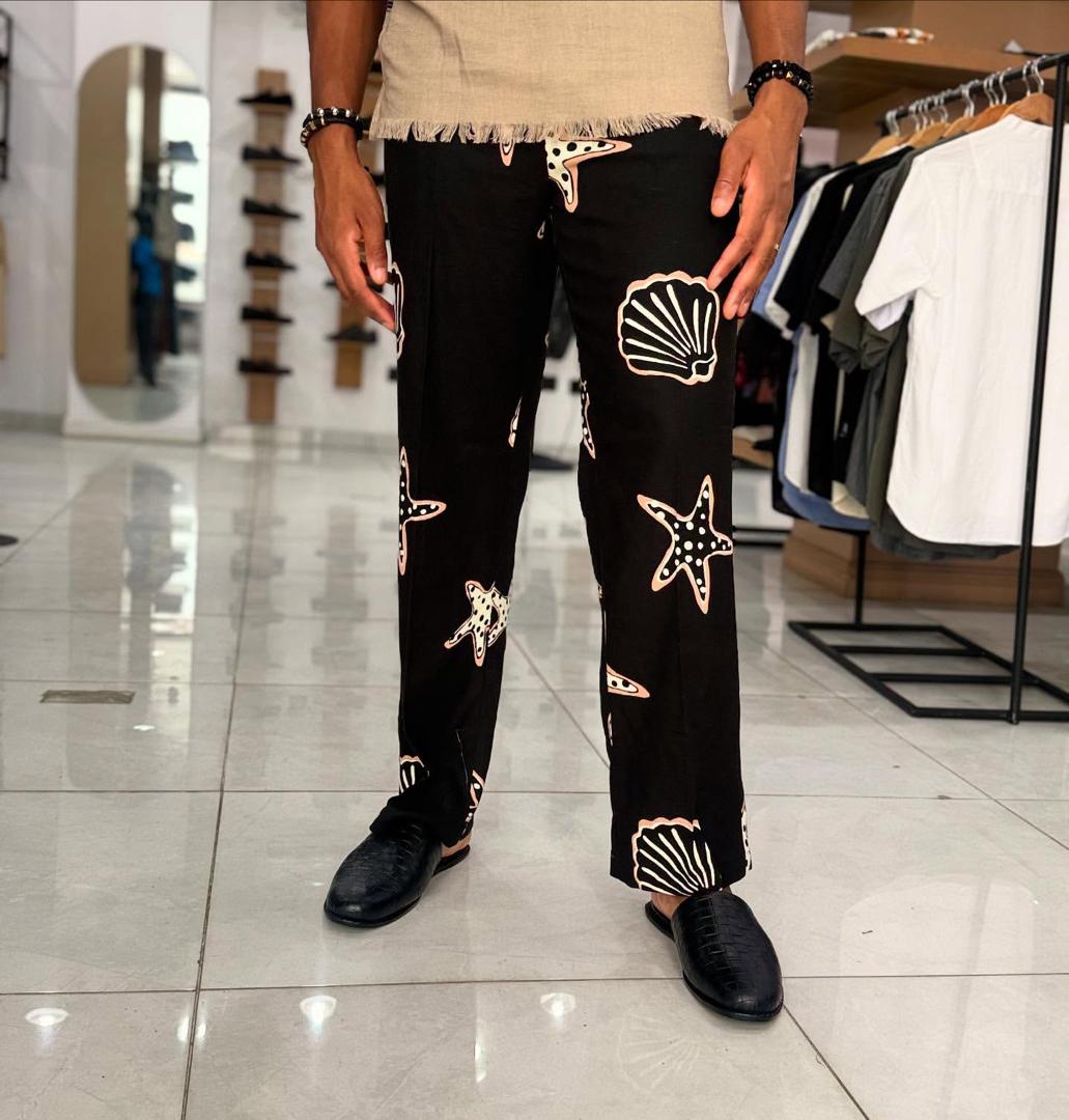 Moss Linen Pant Shell Black