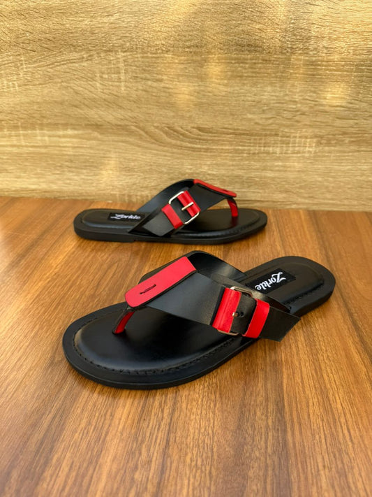 Randos Slippers Black & Red