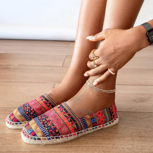 Espadrilles Red Print