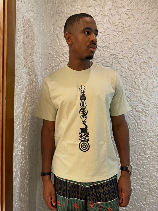 Afri Lined Mint Tshirt