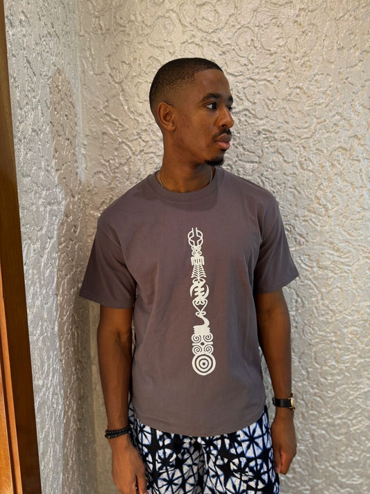 Afri Lined Grey Tshirt