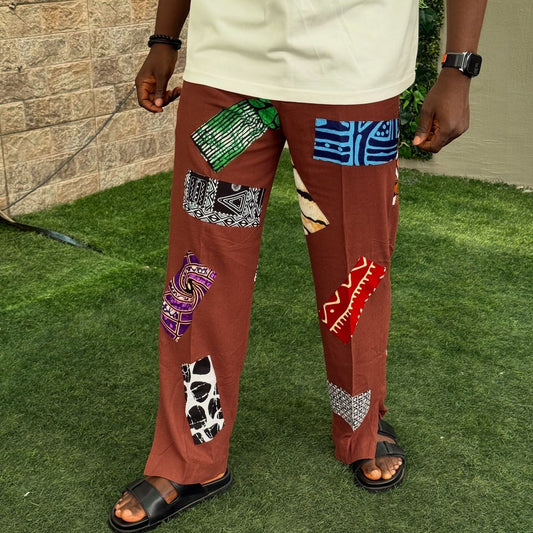 Afrokente Mix Ankara Brown