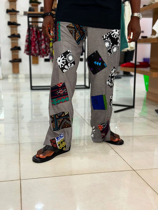 Afrokente Mix Ankara Grey