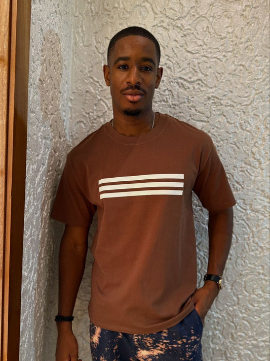 Lined Brown Tshirt