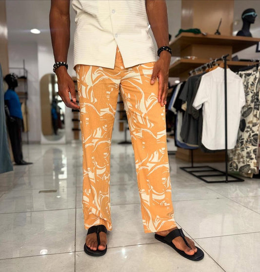 Moss Linen Pants Light Brown