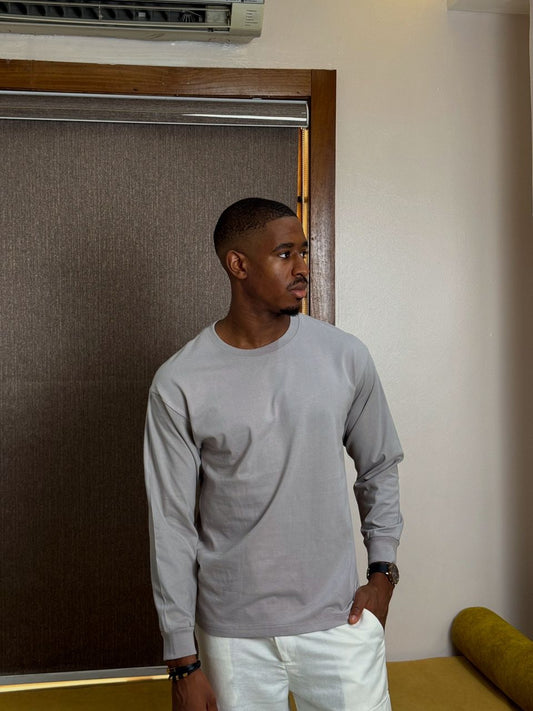 Plain LS Tshirt Grey