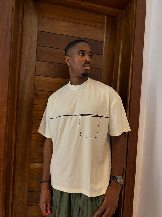 Zain Lined Tshirt Cream