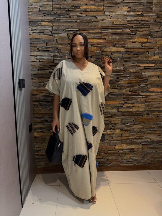Radiance Mix Aso Oke Boubou Beige