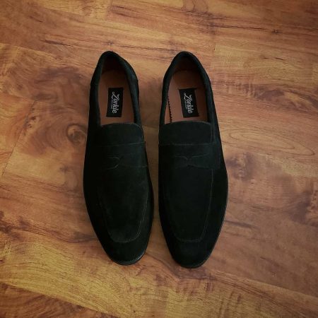 Penny Loafers Black Suede ZMS043 - Zorkle