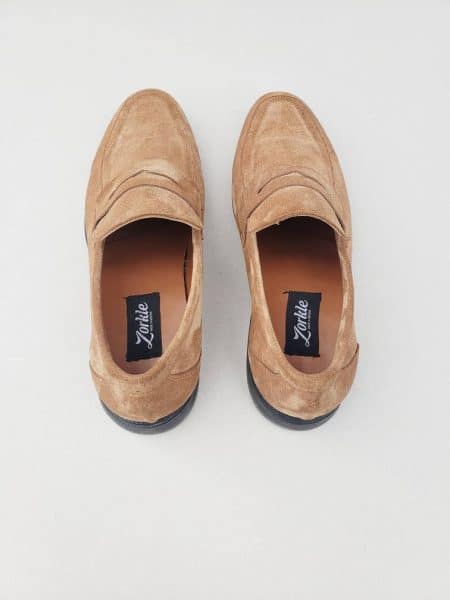 Penny Loafers Light Brown Suede ZMS045 - Zorkle Shoes