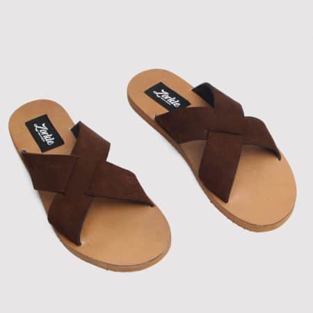 Maiden cross slippers brown suede zorkles shoes in nigeria