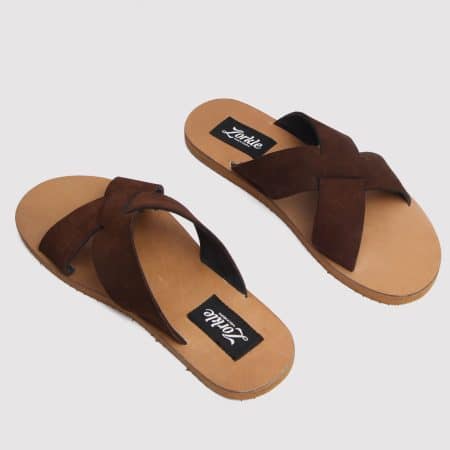 Maiden cross slippers brown suede zorkles shoes in nigeria