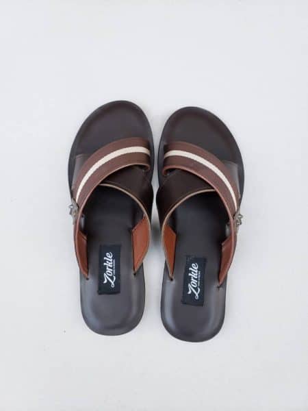 Debor Slippers Brown Leather ZMP094 - Zorkle shoes