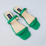 Nami Flat Slippers Green ZFP066 - zorkle shoes