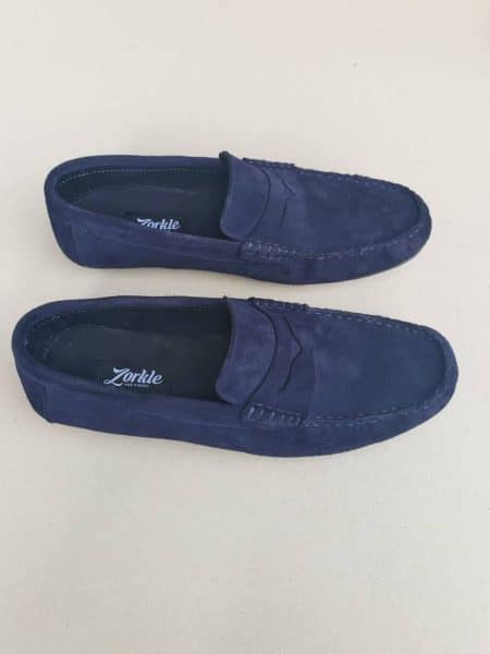 Tade Loafers Blue Suede ZMS114 - Zorkle Shoes