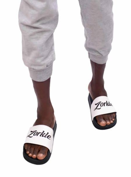 Bazato slides Blacka and White ZMP131- Zorkle Shoes