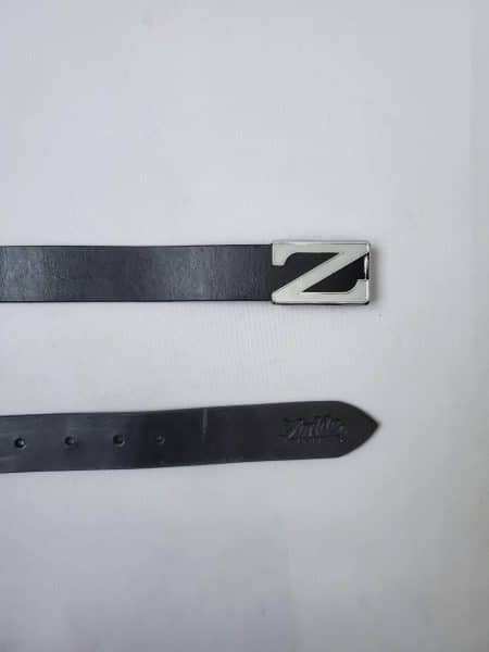 Z buckle Leather Black Belt ZMB003 - Zorkle