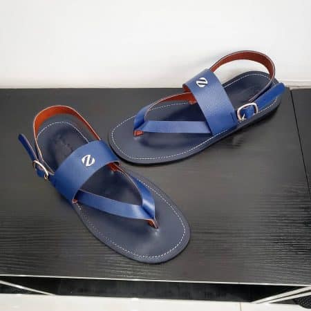 Zedo sandals blue leather ZMD040 - Zorkle