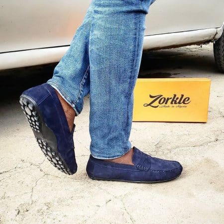 Tade Loafers Blue Suede ZMS114 - Zorkle