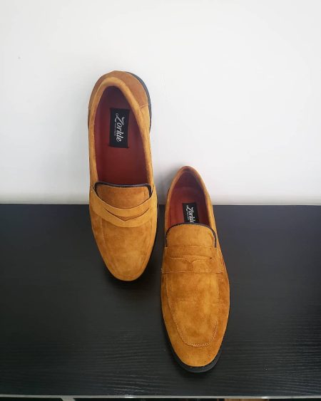Penny Loafers Brown Suede ZMS033 - Zorkle