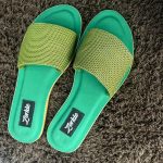 Rolla Slippers Green Fabric ZFP242 - zorkle
