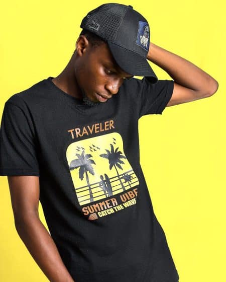 Traveler Black T-Shirt ZTP034 - Zorkle